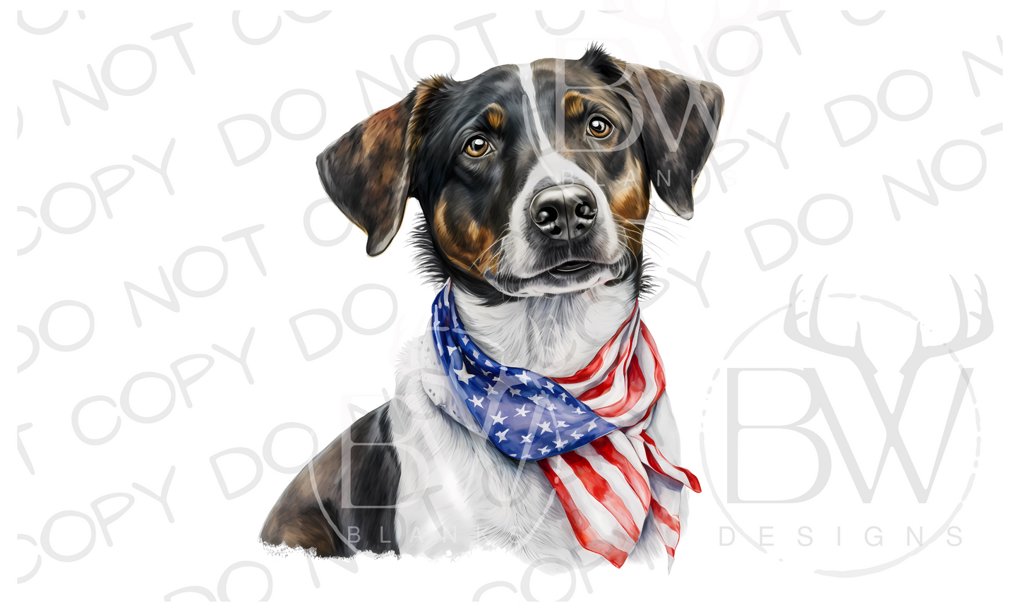 American Treeing Feist Hunting Dog Digital Download PNG