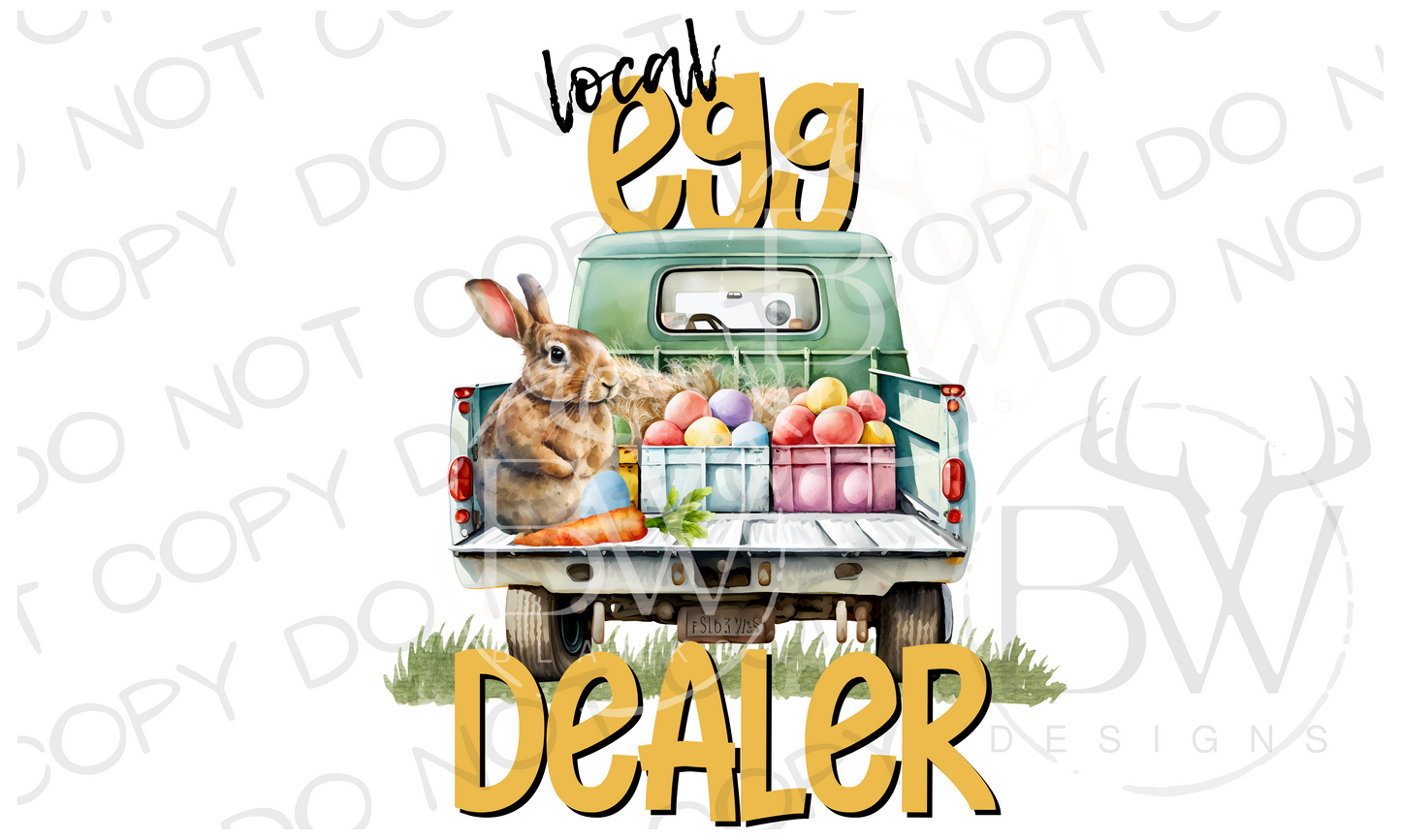 Local Egg Dealer Easter Truck Easter Digital Download PNG