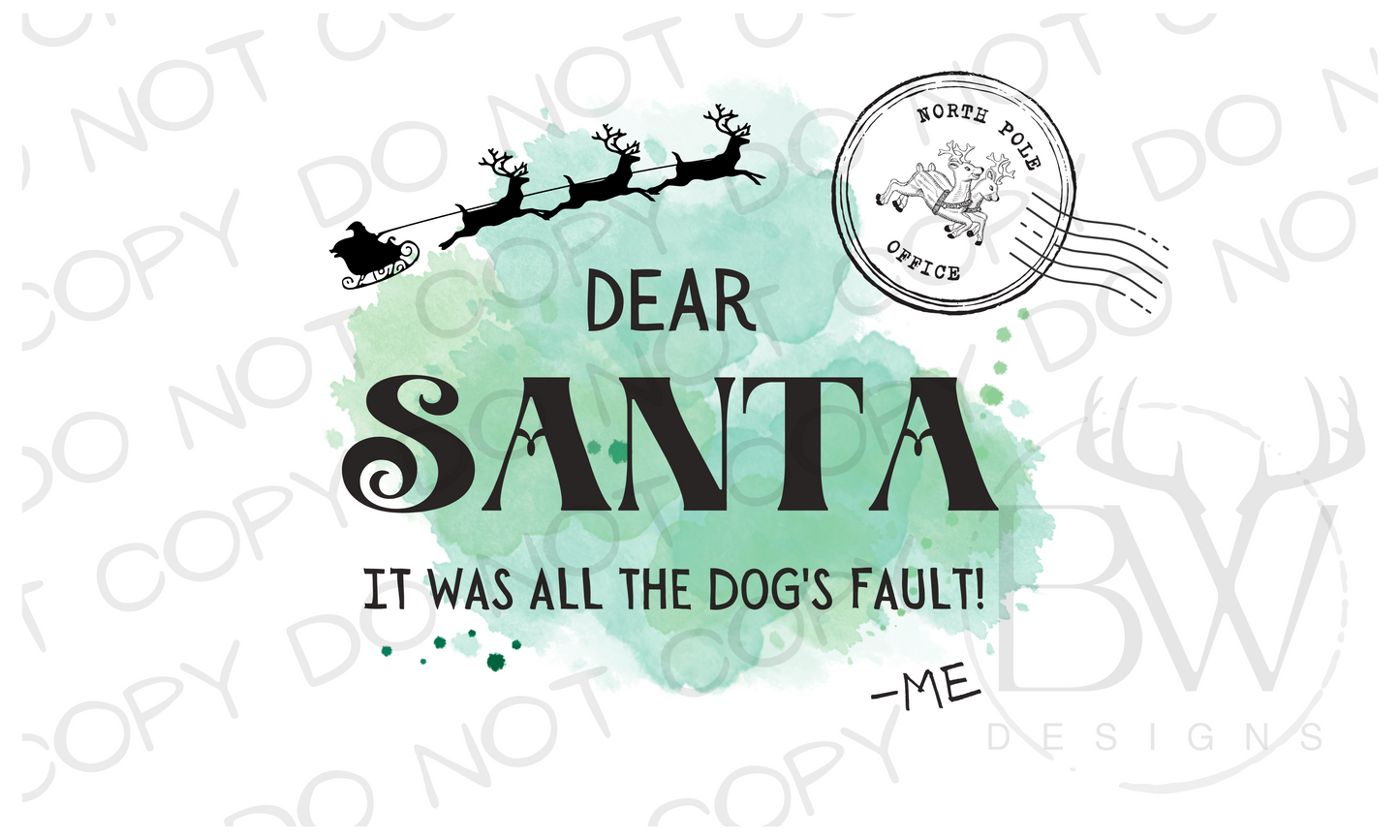 Dear Santa Christmas Letter Christmas Santa Digital Download PNG