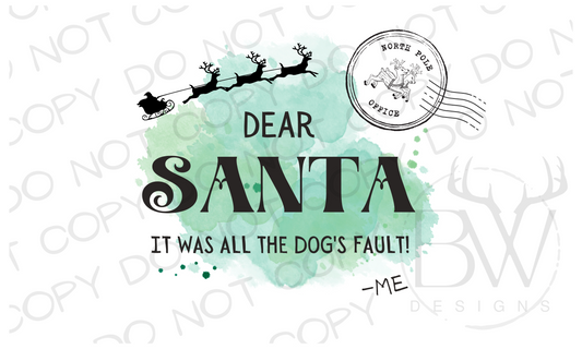 Dear Santa Christmas Letter Christmas Santa Digital Download PNG