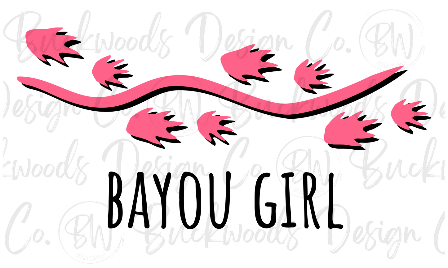 Bayou Girl Gator Slide Digital Download PNG