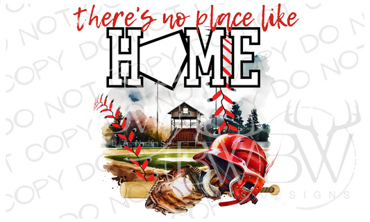 There's No Place Like Home Baseball Digital Download PNG