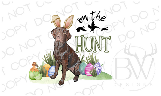 On the Hunt Easter Duck Hunting Digital Download PNG