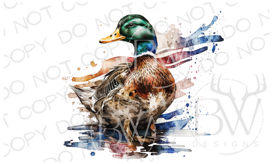 American Duck Fourth of July Duck Hunting Digital Download PNG