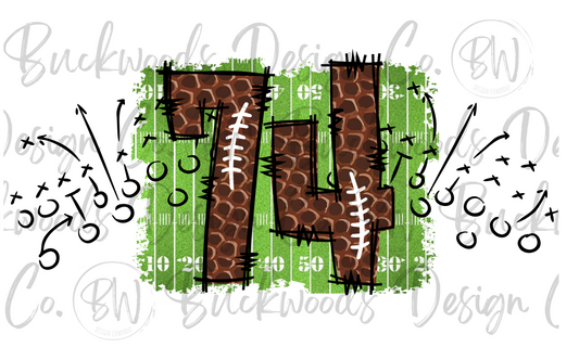 74 Doodle Football Jersey Numbers Football Digital Download PNG