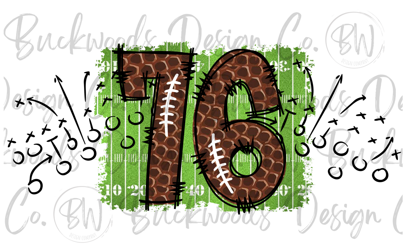 76 Doodle Football Jersey Numbers Football Digital Download PNG