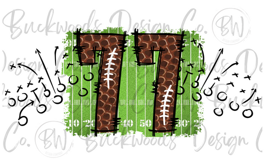 77 Doodle Football Jersey Numbers Football Digital Download PNG