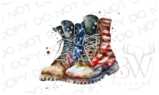 American Soldier Boots Military Digital Download PNG