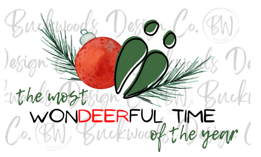 The Most WonDEERful Time of the Year Christmas Digital Download PNG