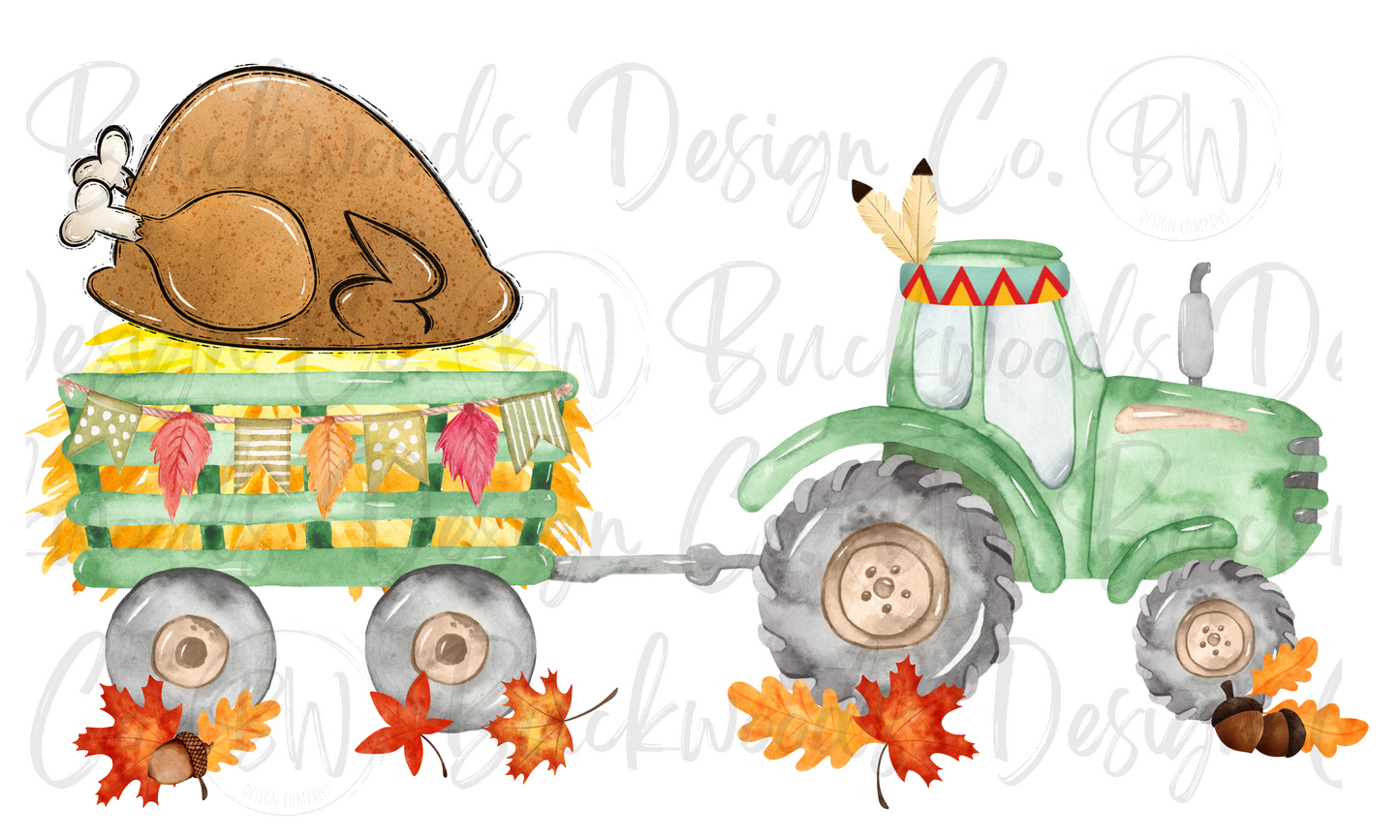 Thanksgiving Tractor Digital Download PNG