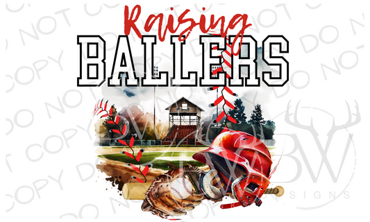 Raising Ballers Baseball Digital Download PNG