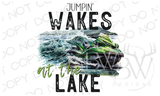 Jumpin' Wakes at the Lake Jet Ski Digital Download PNG