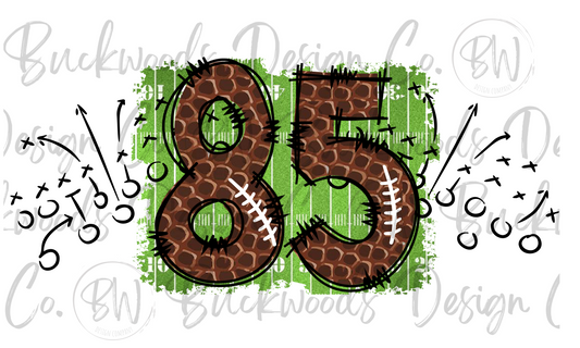 85 Doodle Football Jersey Numbers Football Digital Download PNG