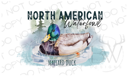 North American Waterfowl Mallard Duck Hunting Digital Download PNG