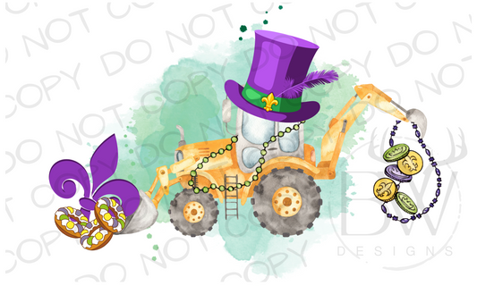 Mardi Gras Construction Digital Download PNG