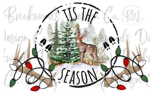 Tis the Season Deer Christmas Digital Download PNG