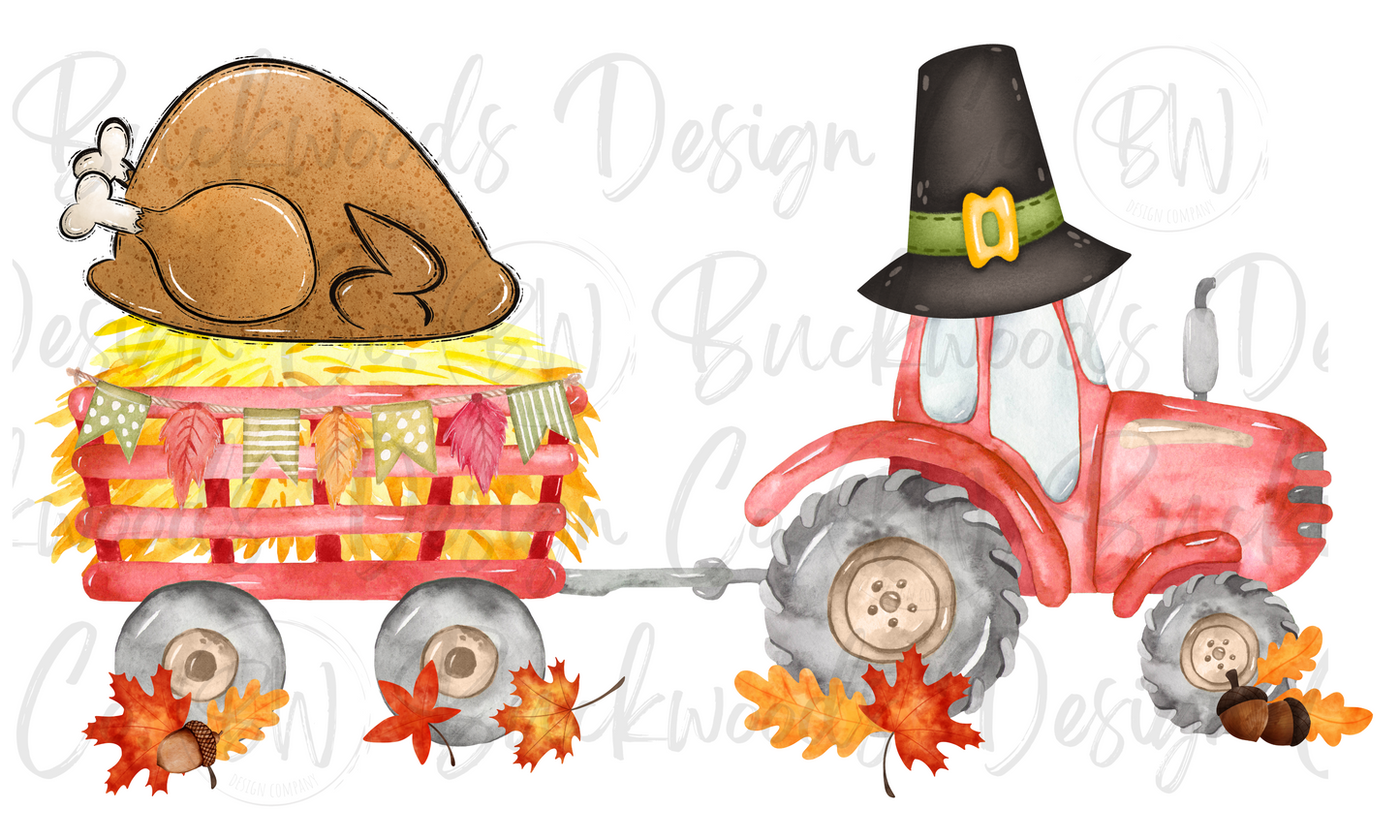 Thanksgiving Tractor Digital Download PNG