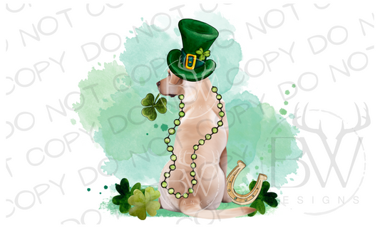 Irish Hunting Dog St. Patrick's Day Hunting Digital Download PNG