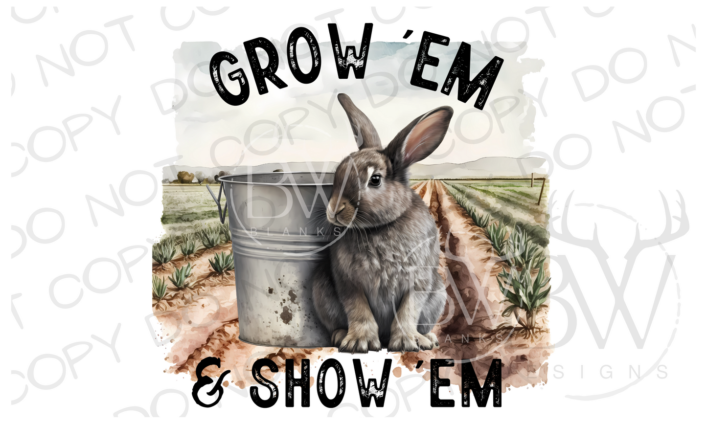 Grow 'Em & Show 'Em Farm Livestock Digital Download PNG