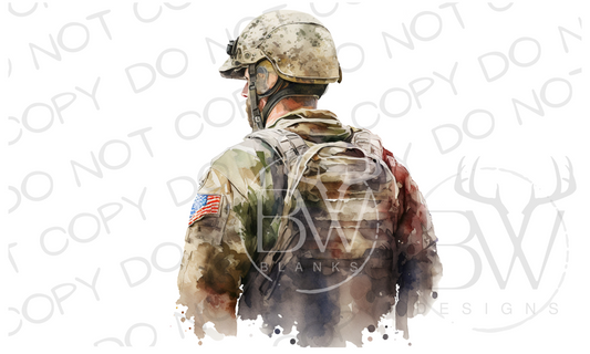 American Soldier Military Digital Download PNG