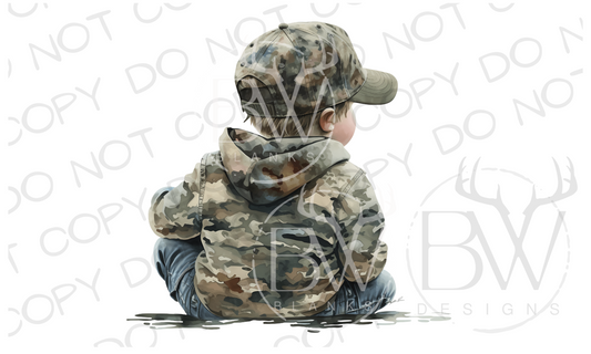 Little Boy Hunter Hunting Digital Download PNG