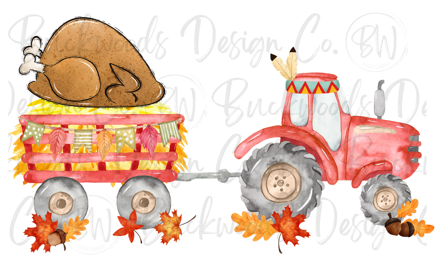 Thanksgiving Tractor Digital Download PNG