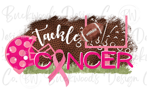 Tackle Cancer Pink Football Digital Download PNG