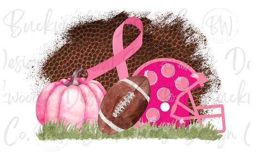 Breast Cancer Awareness Pink Football Digital Download PNG