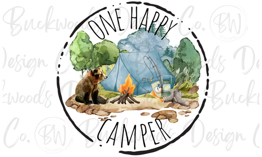 One Happy Camper Digital Download PNG