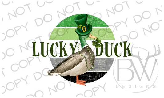 Lucky Duck St. Patrick's Day Duck Hunting Digital Download PNG