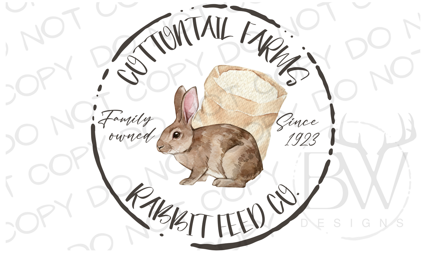 Cottontail Farms Rabbit Feed Co. Easter Digital Download PNG