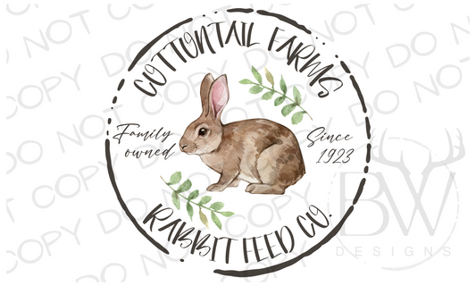 Cottontail Farms Rabbit Feed Co. Easter Digital Download PNG