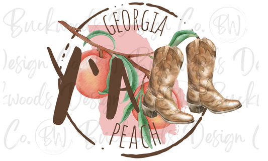 Georgia Peach Digital Download PNG