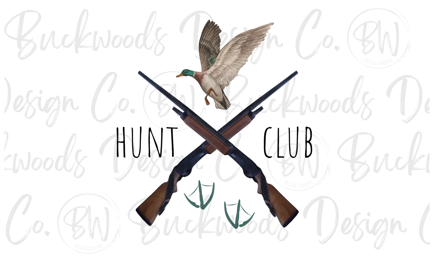 Hunt Club Duck Hunting Digital Download PNG