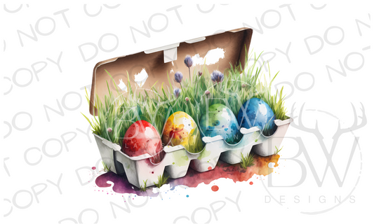 Easter Egg Carton Easter Digital Download PNG