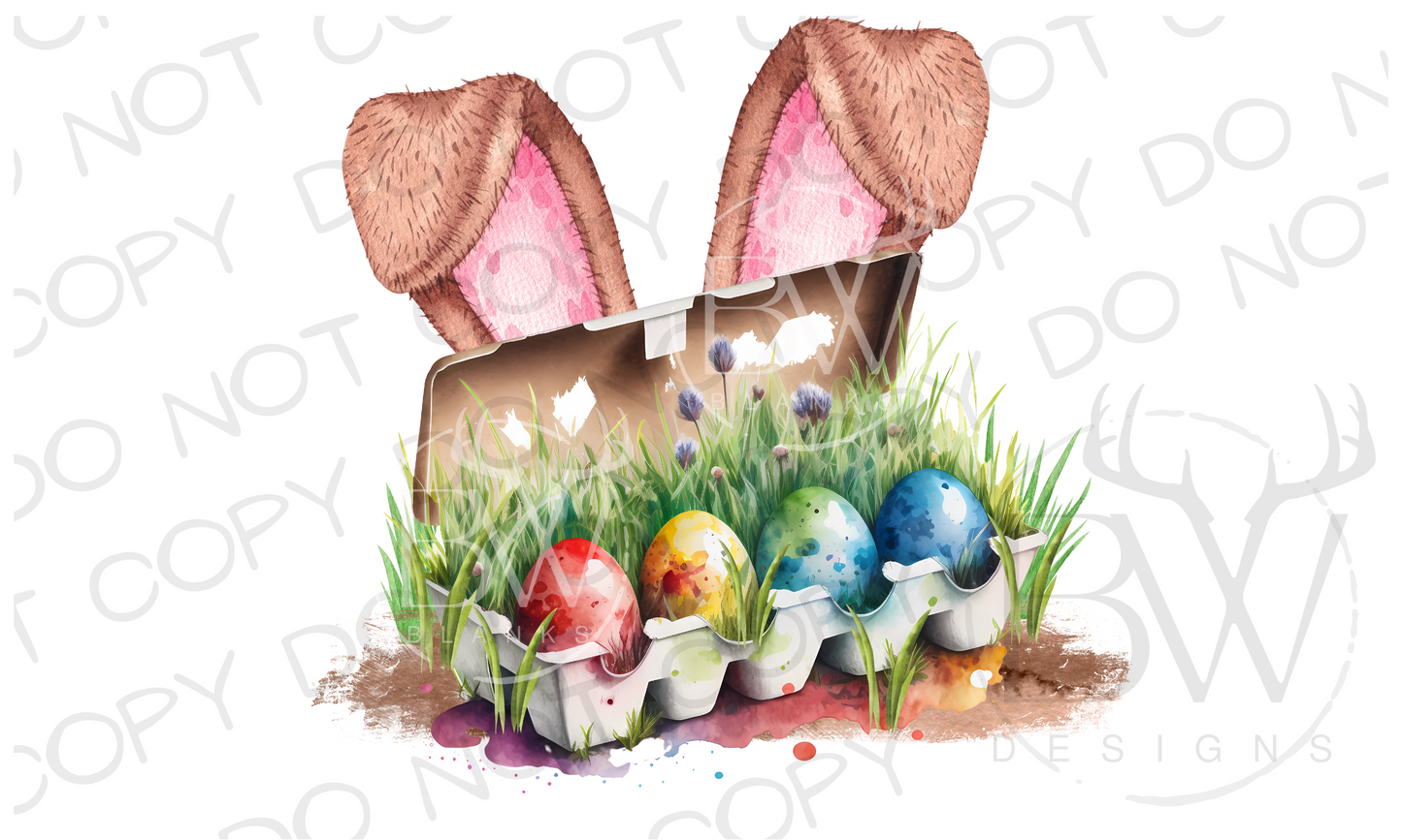 Easter Egg Carton Easter Digital Download PNG