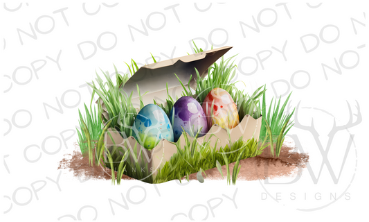 Easter Egg Carton Easter Digital Download PNG