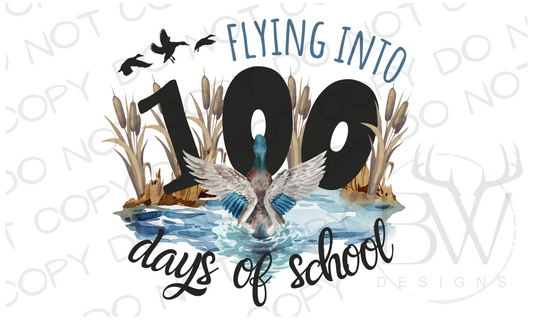 Flying into 100 days of School Digital Download