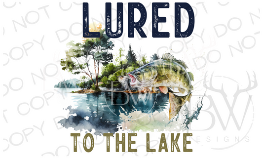 Lured to the Lake Fishing Digital Download PNG