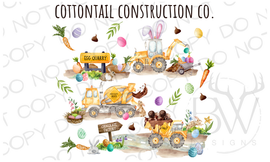 Cottontail Construction Co. Easter Construction Digital Download PNG
