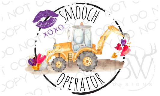 Smooch Operator Valentine's Day Construction Digital Download PNG