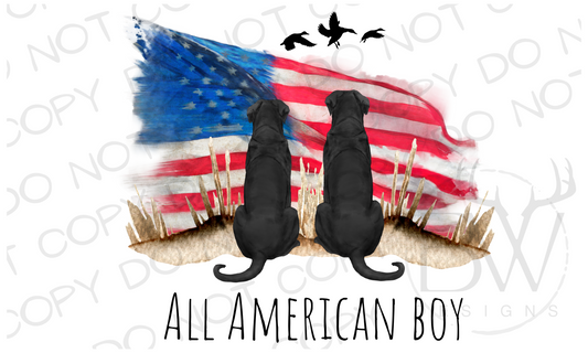 All American Boy Duck Hunting Digital Download PNG