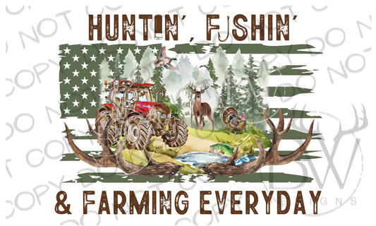 Hunting, Fishing & Farming Everyday Digital Download PNG