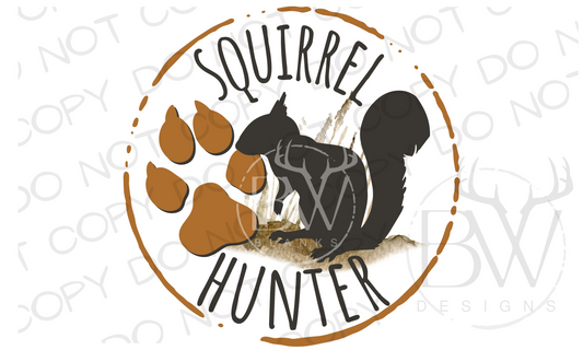 Squirrel Hunter Hunting Digital Download PNG