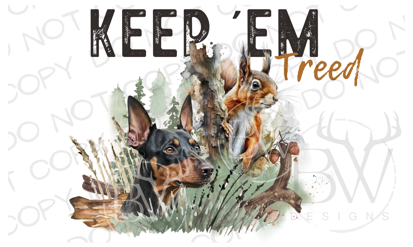 Keep 'Em Treed Squirrel Hunting Digital Download PNG