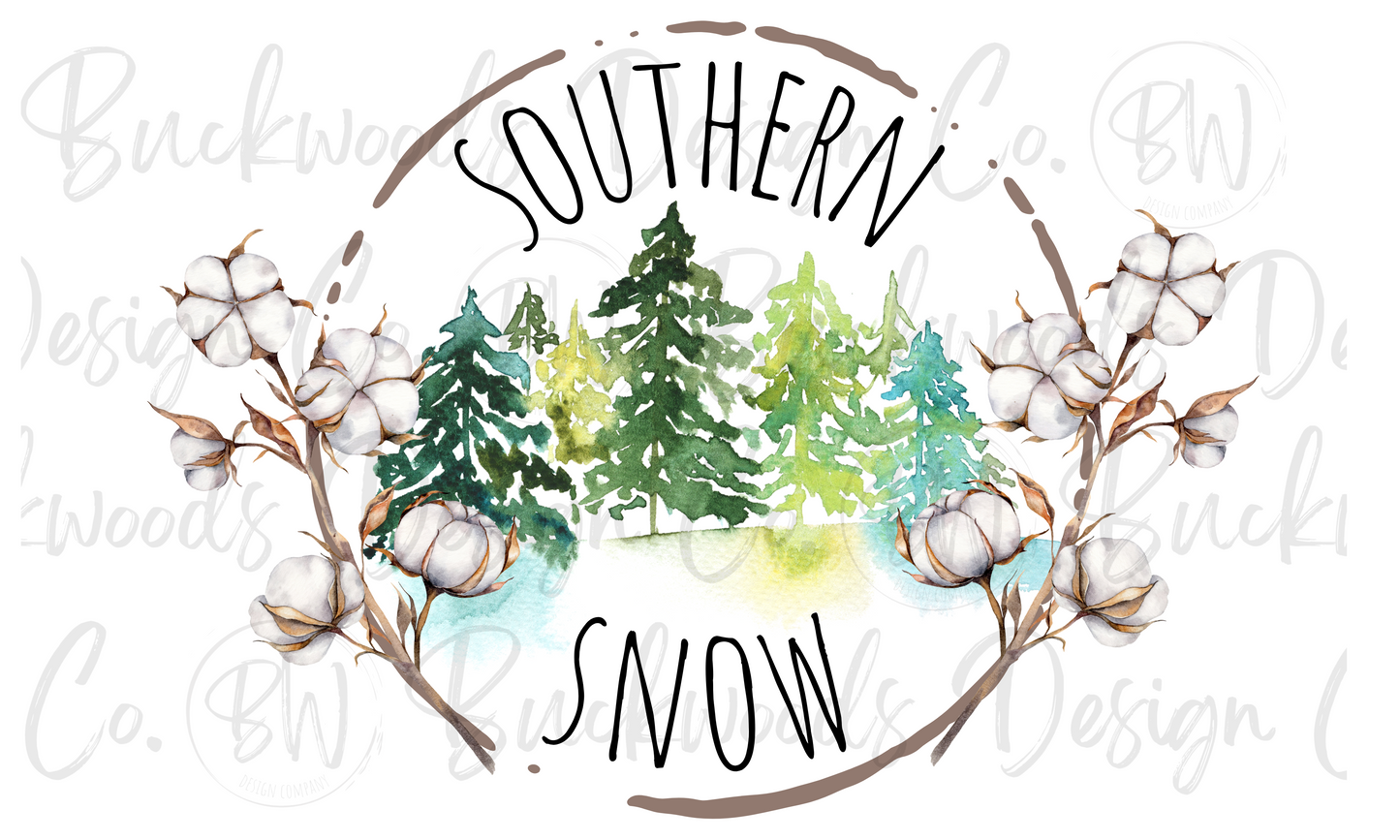 Southern Snow Southern Christmas Digital Download PNG