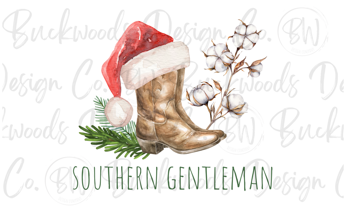 Southern Gentleman Southern Christmas Digital Download PNG