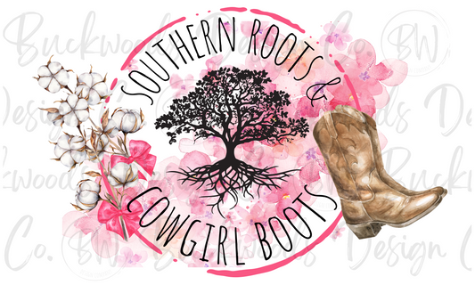 Southern Roots & Cowgirl Boots Digital Download PNG