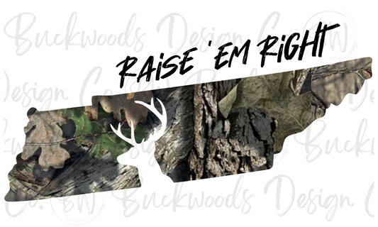 Raise 'Em Right Tennessee Digital Download PNG