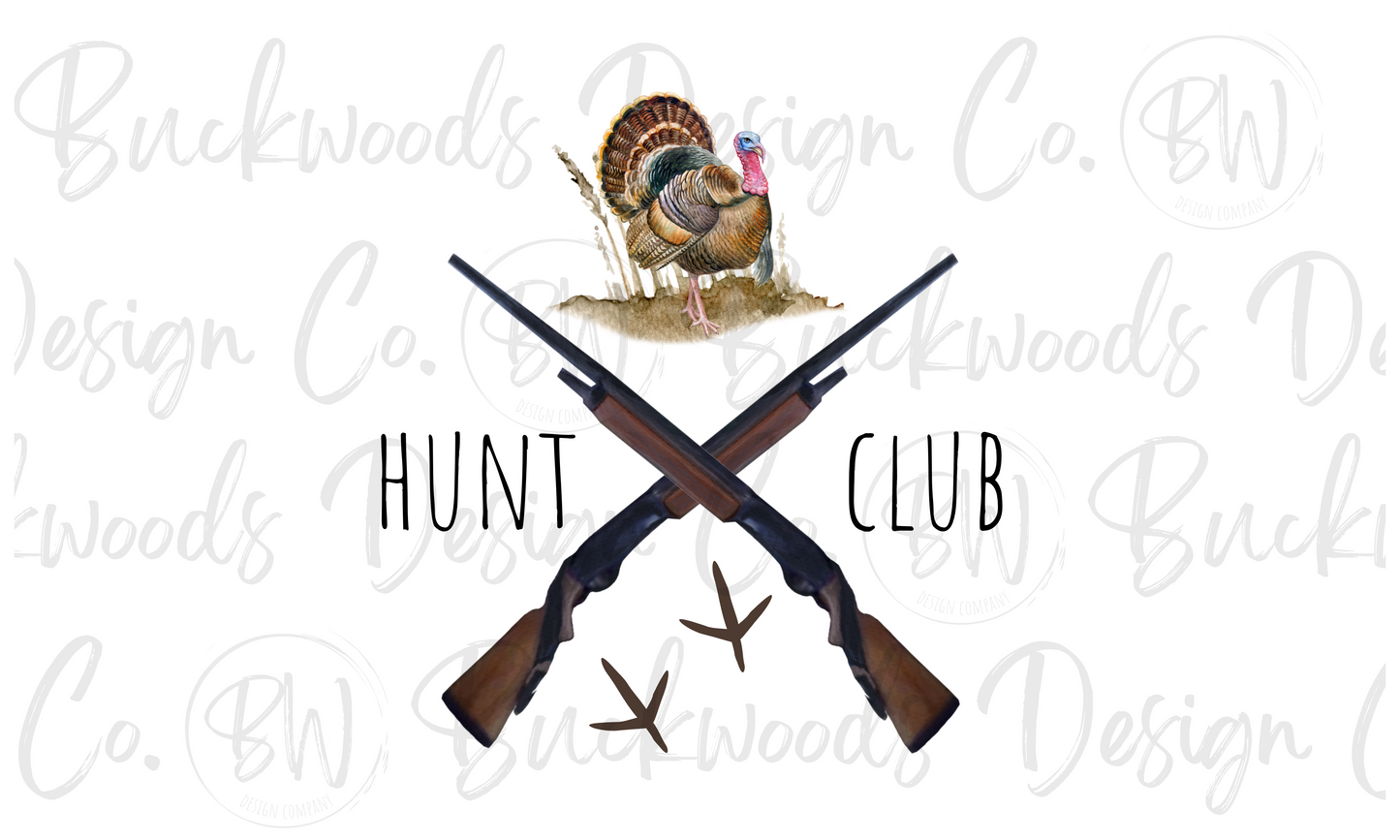 Turkey Hunt Club Digital Download PNG